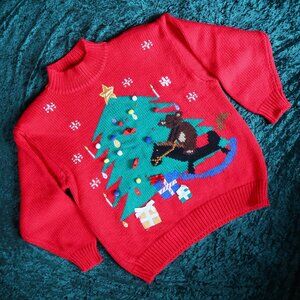 Vintage 80s/90s Karen Scott "Ugly Christmas Sweater" size L